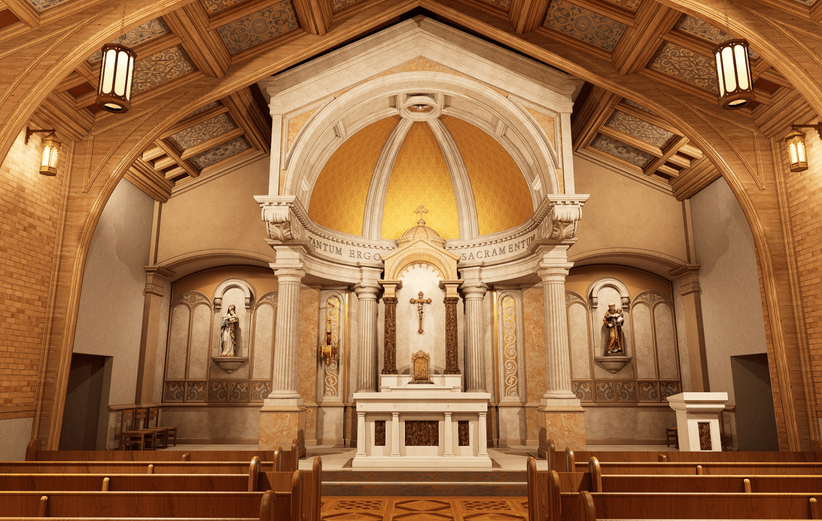 St Thomas Aquinas Parish Boulder Colorado Church designs by Mythodium